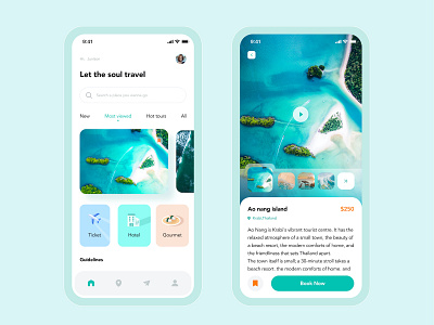 Travel concept design app concept design island ui ux