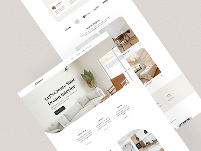 Design Interior - Website concept architect architecture clean design furniture home home decor home decoration interior design landing page living room minimalist real estate ui uiux