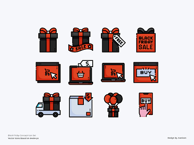 Black Friday Icon set app black friday black friday sale branding color line design icon icon set illustration sale shopping symbol vector website