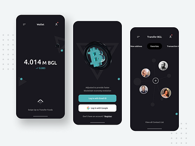 Crypto Wallet Kickstart by Bitgesell app app design application cryptocurrency design mobile mobile app mobile app design mobile design ui design