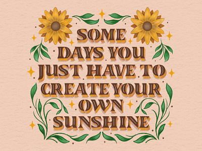 Create Sunshine calligraphy customtype design graphic design handlettering handmadefont illustration lettering type typography