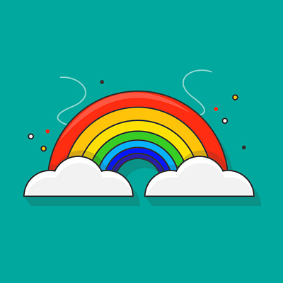 Rainbow design flat flat design flat illustration graphic design icon illustration logo ui ux vector illustration