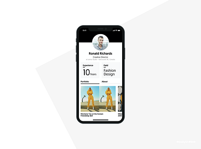 Professional Profile Page app dailyui 006 mobile mobile app profile ui design ux ux design
