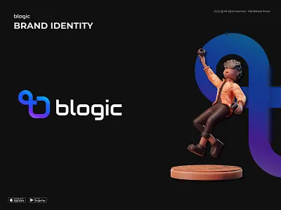 blogic logo branding design identity identity design letter logo logo design logo designer logos logotype mark monogram symbol typography