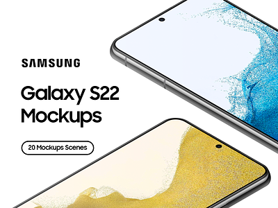Samsung Galaxy S22 - 20 Mockups Scenes - PSD android bundle customizable galaxy s22 galaxy s22 mockup mobile mockup mockups psd samsung smartphone template