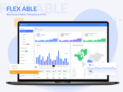 Flex Able Bootstrap 4 Admin Template & UI Kit admin admin dashboard admin design admin panel admin template admin templates admin theme bootstrap 4 bootstrap admin branding dashboard dashboard ui sales dashboard ui ui ux design ui design ui designer ui kit ui kit design uidesign