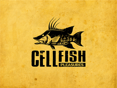 Vintage Hog Fish Logo emblem emblem logo fish fishing fishing logo fishing rod fly fishing logo outdoor vector