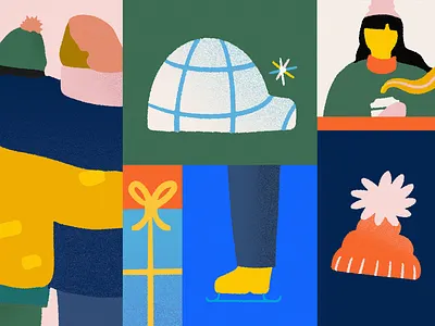 Holiday 2020 characters holidays illustration illustrator vector winter