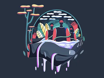 The Ritual of Awakening art art design artwork aweking colorful consciousness cosmic dimension dreamscape energy flow ethereal fantasy guardians hidden realm illusion illustrated illustration mystical symbolism transformation