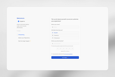 Everyone ONBOARD!!!! aesthetic blue branding clean design form kuberns minimal onboarding sign up ui uiux white