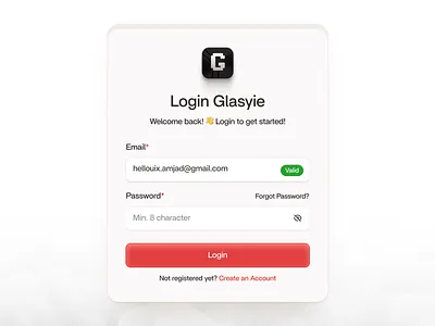 Login form app card clean concept design log in login minimal sign up signup ui uiux