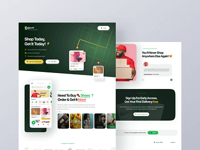 Turbocart eCommerce app design ecommerce illustration landing page product shop ui ux website