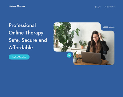 Modern Therapy - web app modern design modern therapy online therapy simplicity therapists therapy ui design web app website