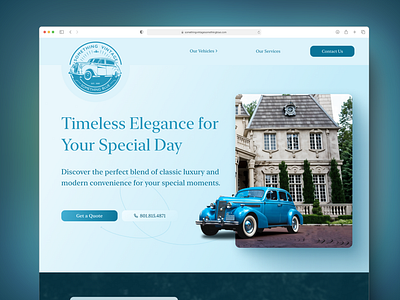 SVSB - Hero Section car hero section landing page redesign vintage car web design