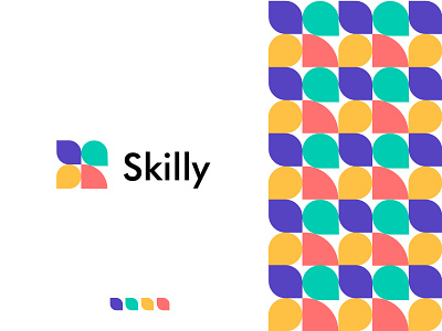 Skilly Logo 4 color logo abstract logo blue colorful logo coral easy online learning educational logo educational platform logo emblem logo green logodesign modern logo online class logo online course logo online education online training yellow