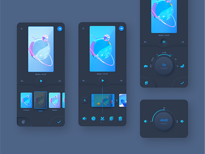 Video clip app design ui