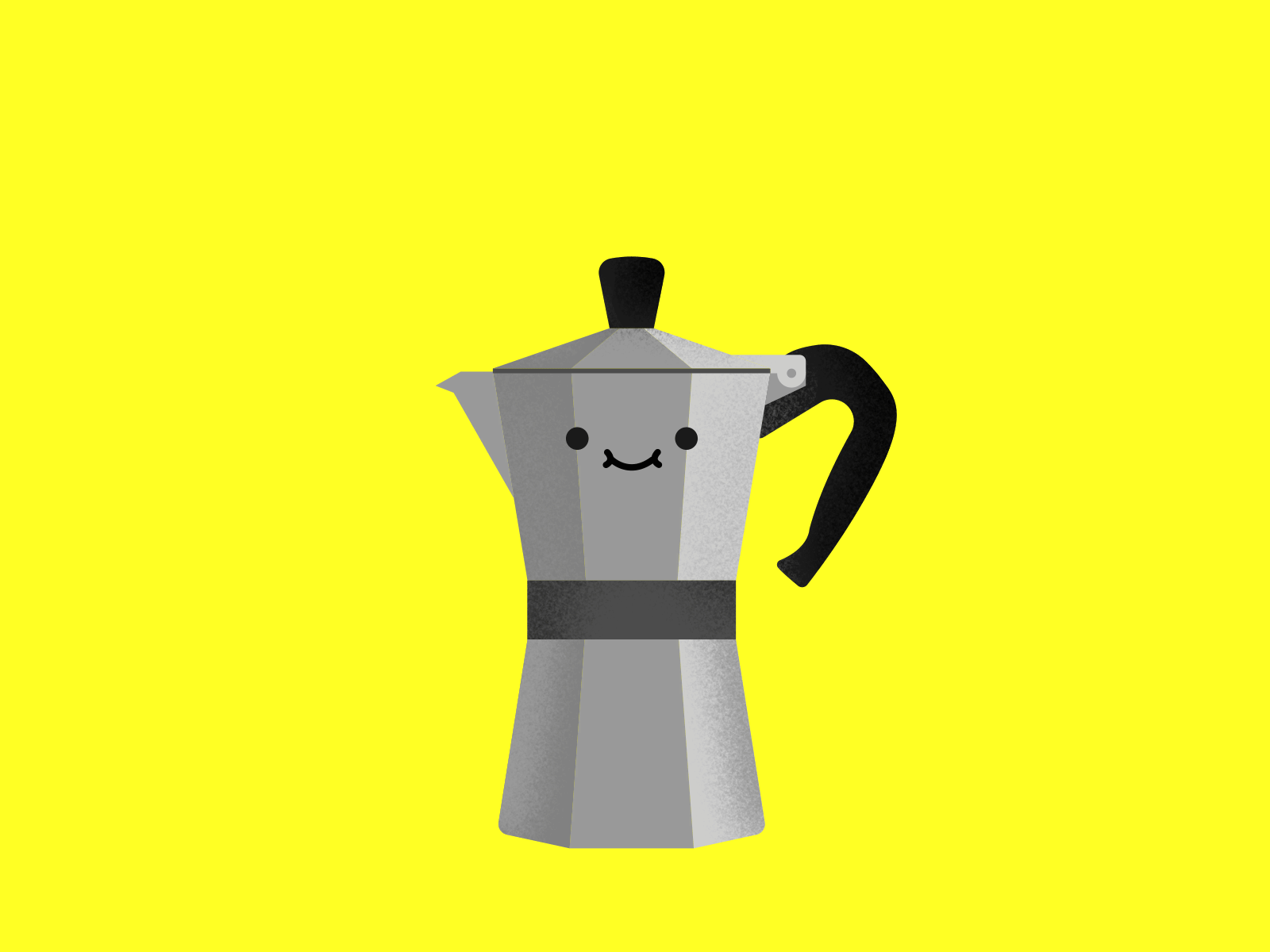 Happy Mokka Pot adobe illustrator after effect animation animation after effects bean coffee design funny gif happy illustration moka pot