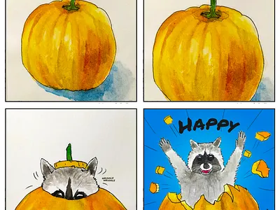 HartBandit comic comic art comic book illustration raccoon wholesome