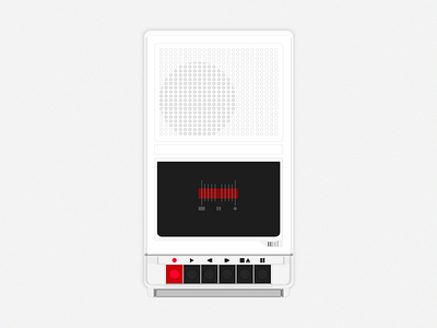 Cassette Player design flat illustration minimalism