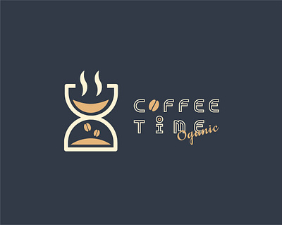 LOGO concept for coffee time branding design icon logo