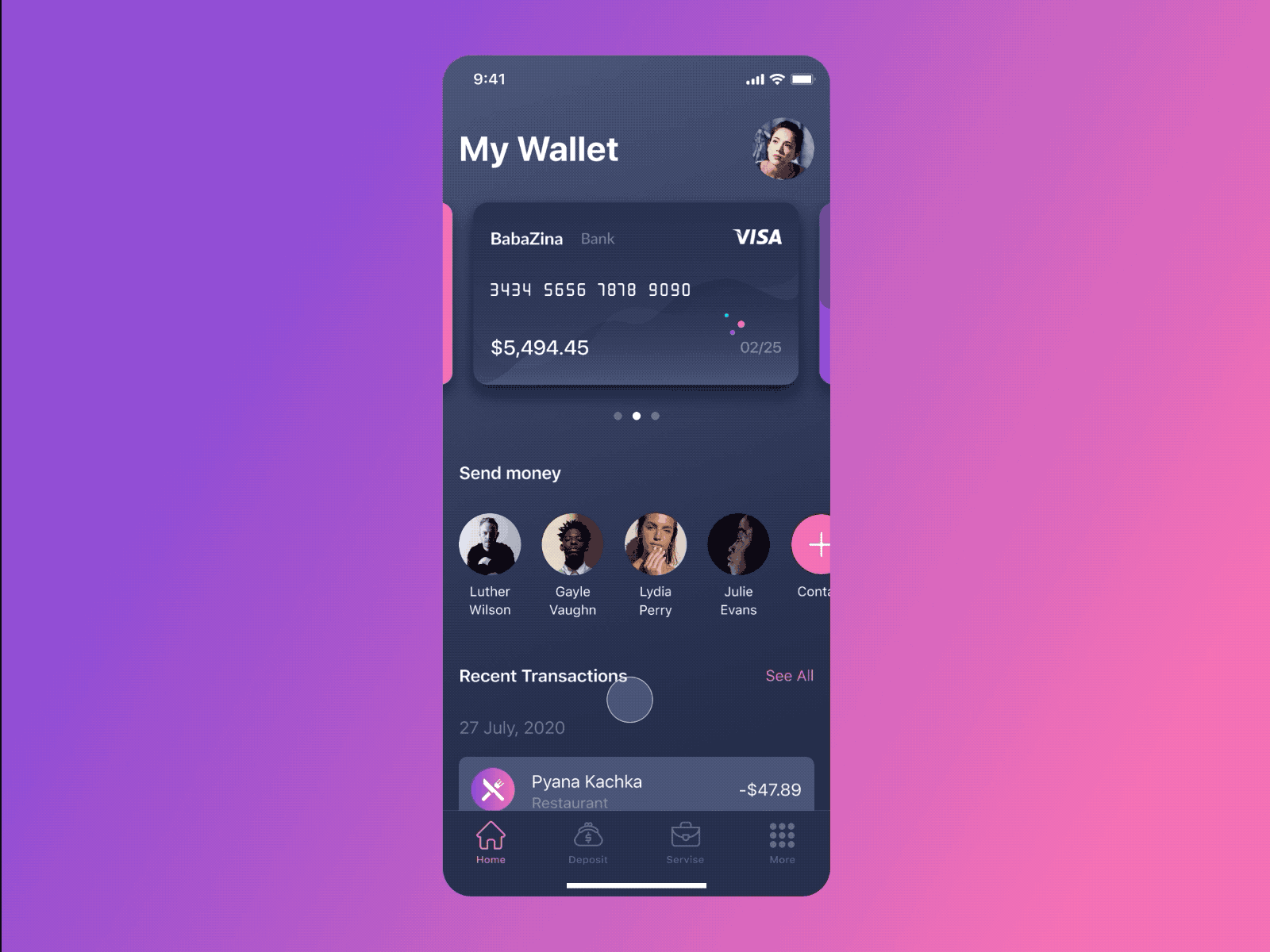 Wallet App Challenge_Qubstudio app bank app design finance app mobile uidesign wallet