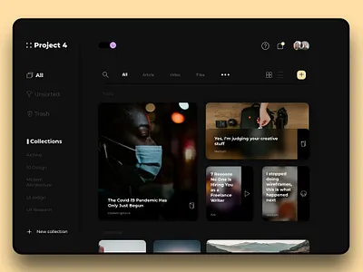 Bookmark app UI / UX appdesign application blackandwhite bookmark bookmarks cards ui concept dailyui dark dark ui darkmode dashboard interface minimal minimalist modern technology ui uiux ux