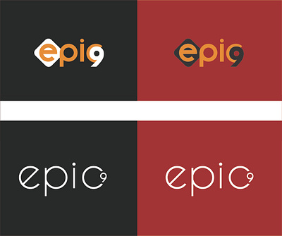 epic 9 branding flat graphic design logo minimal vector