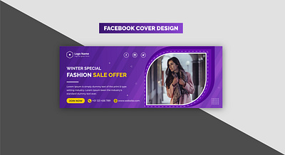 Corporate Modern Creative Violet Social Media Banner Or Cover De banner banner design banners brand design branding business commercial corporate cover design creative design facebook banner facebook cover facebook cover design fashion graphic design sale winter
