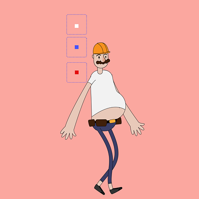 Construction Worker Rig animation
