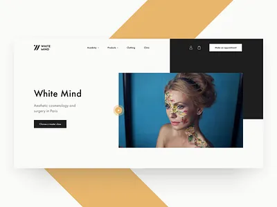 White Mind aesthetic button buttons clinic courses design figma homepage medical minimal surgery typogaphy ui ux video web webdesign website