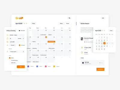 GoAPP: Building a ready-to-use mobile app prototype booking calendar events hobby ideamotive learning lessons minimal music statistics ui