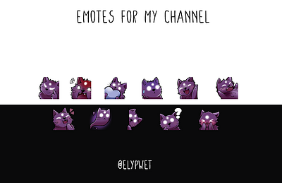 Cat emotes art emote illustration photoshop twitch twitchemote