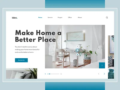 Idec Interior Design Website clean clean ui hero hero section home interior interiordesign luxury minimalist modern room ui web design webdesign white
