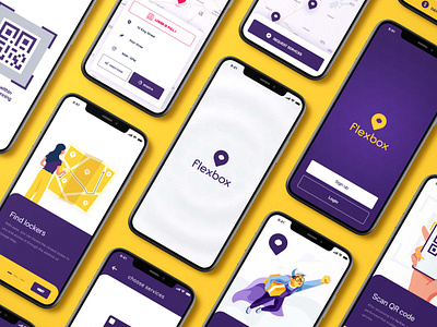 flexbox Mobile App Design 3d animation app app design art branding clean concept creative design flat graphic design icon illustration logo minimal ui ux vector web