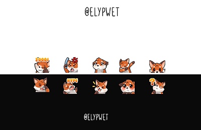 Fox Emote art emote emotetwitch illustraion illustration illustration art photoshop twitchemote twitchemotes