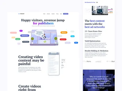 Empower Landing Beta - Adtech branding design landing page ui ux