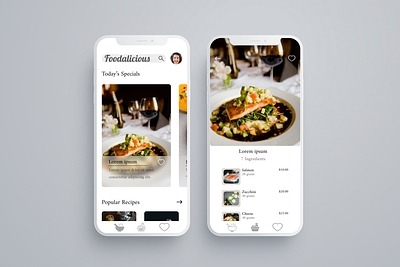 Recipe App UI Design app app design art figma food graphic graphicdesign minimal recipe typography ui ui designer uidesign uiux uiux designer uiuxdesign uiuxdesigner vector web design