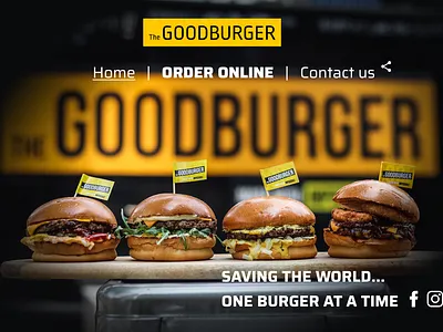 [GoodBurger Redesign] Home page branding dailyui e commerce app redesign ui web web design