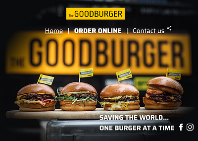 [GoodBurger Redesign] Home page branding dailyui e commerce app redesign ui web web design