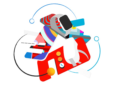 ADI Consumer Report Artwork 3d 3d art apple watch credit credit card dimension headset illustration iwatch meta pattern phone speed tech technology vr vr headset