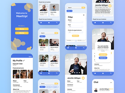 University Mentorship Program app concept mentor mentorship mobile students ui university ux uxdesign visual design