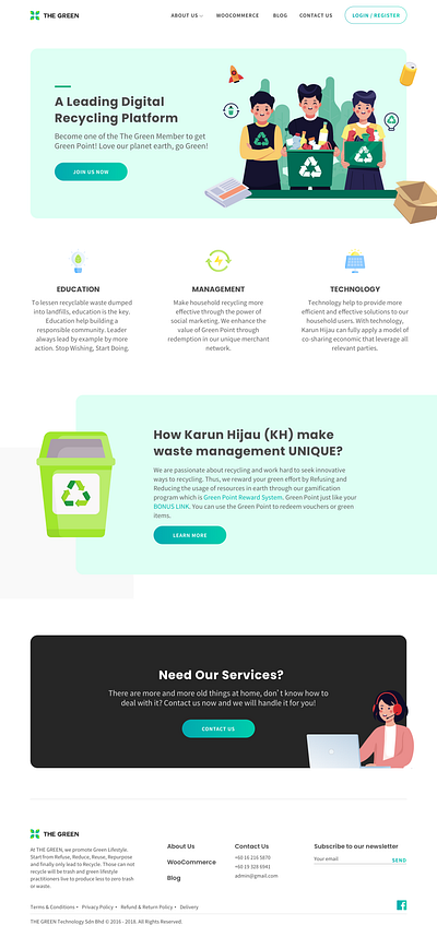 Recycle Company design greens illustration recycle reduce reuse ui vector