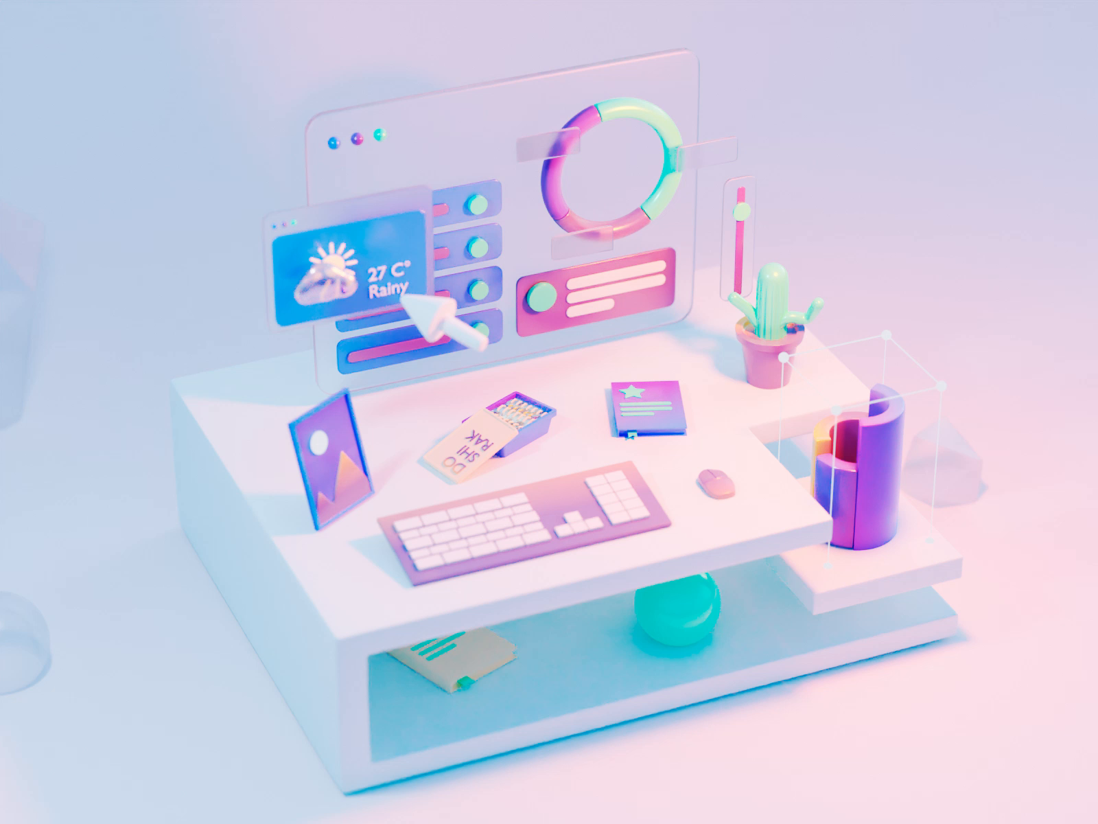Example of 3d UI