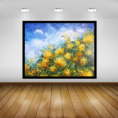 Blooming art handmade oil paint