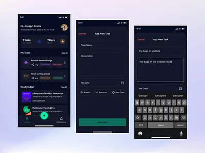 To-Do App Exploration appdesign design uidesign uiux