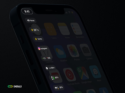 EMERALD - iOS custom design emerald info ios ios14 iphone jailbrea notification ui weather