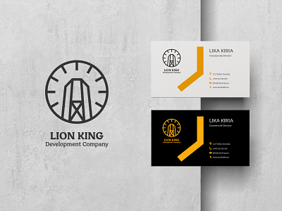 Lion King branding business card design businesscard construction development lion lion head lion logo logo logodesign logotype minimalist logo