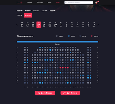 Cinema hall seats booking booking cinema desgin figma grapgic design prototype typography ui ui design uidesign uiux ux ux design uxdesign web design