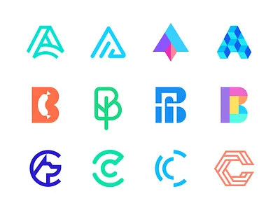 A B C logo design collection a logo alphabet arch b logo branding bridge c logo clean logo dog flat logo geometric identity impossible shape lettermark logo design meat modern negative space rocket startup