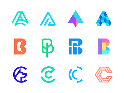 A B C logo design collection a logo alphabet arch b logo branding bridge c logo clean logo dog flat logo geometric identity impossible shape lettermark logo design meat modern negative space rocket startup